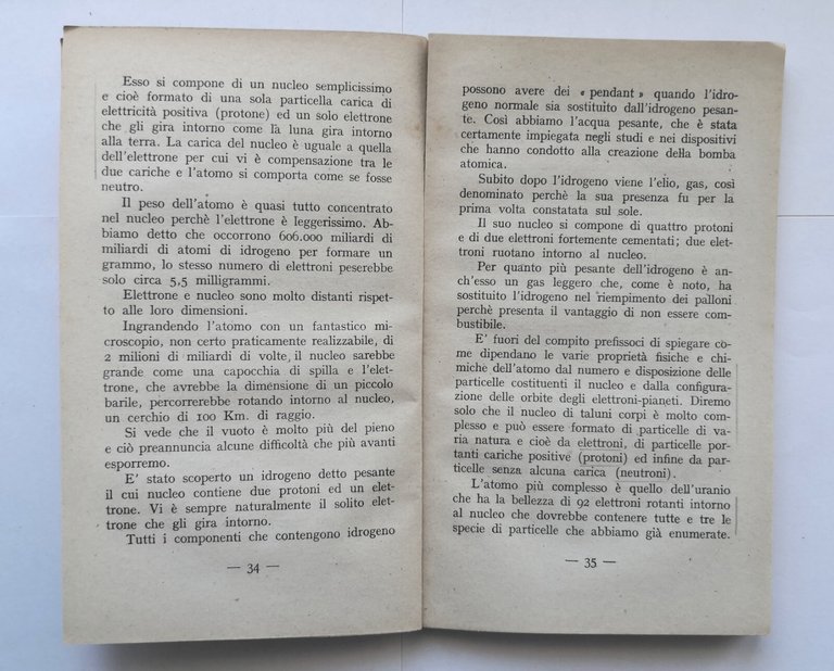 LA BOMBA ATOMICA di Giuseppe Pession 1945 Jandi Sapi libro …