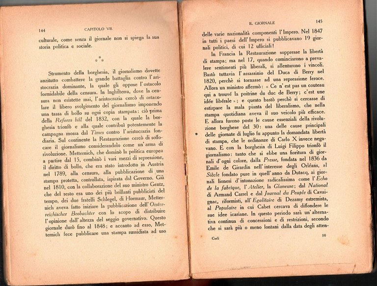 LA BORGHESIA FRA DUE RIVOLUZIONI di Filippo Carli 1922 Zanichelli …
