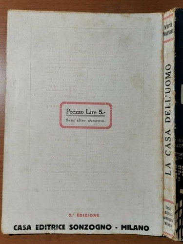 LA CASA DELL'UOMO di Mario Mariani libro Sonzogno anni '30 …