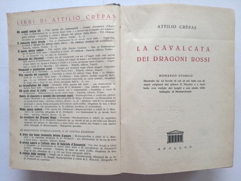 LA CAVALCATA DEI DRAGONI ROSSI romanzo storico di Attilio Cepas …