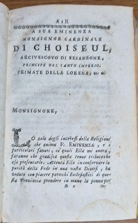 LA CERTEZZA DELLE PRUOVE DEL CRISTIANESIMO di Bergier 1777 Bettinelli …