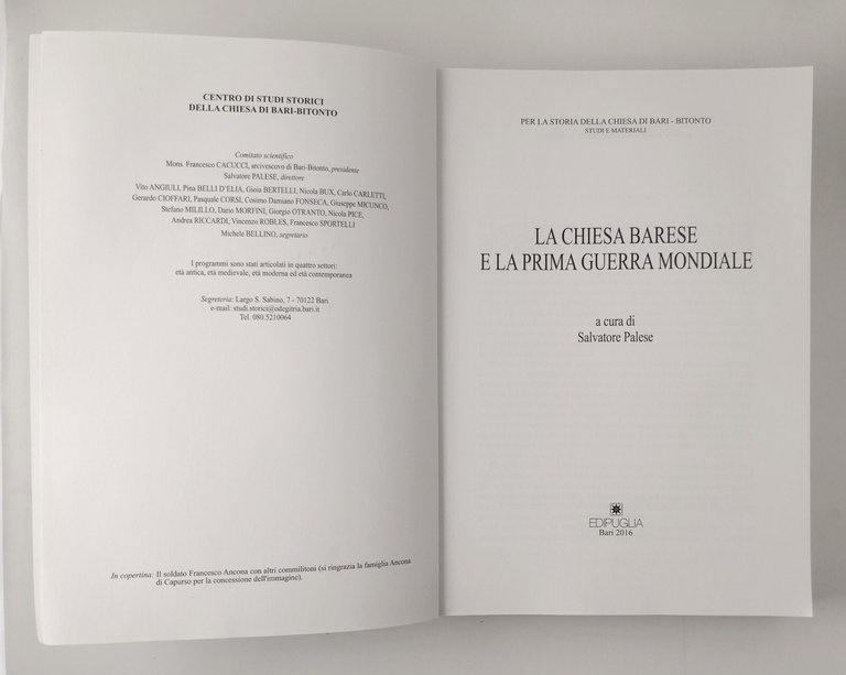 LA CHIESA BARESE E LA PRIMA GUERRA MONDIALE di Salvatore …