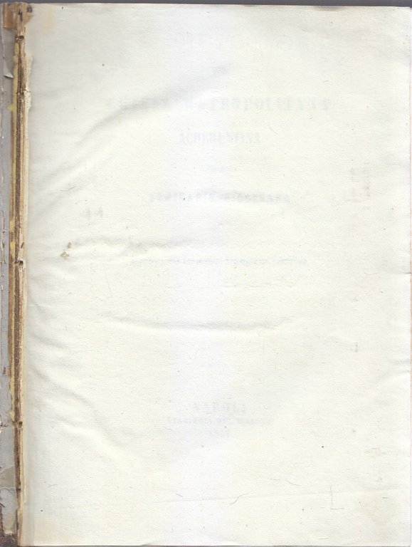 LA CHIESA METROPOLITANA ACHERUNTINA di Felice Torelli 1852 Acerenza libro …