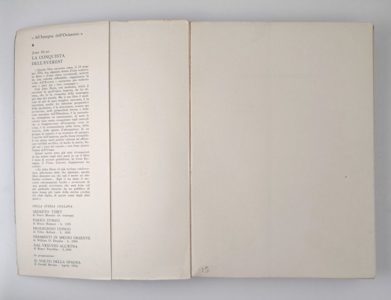 LA CONQUISTA DELL'EVEREST di John Hunt 1954 Libro Montagna Alpinismo …
