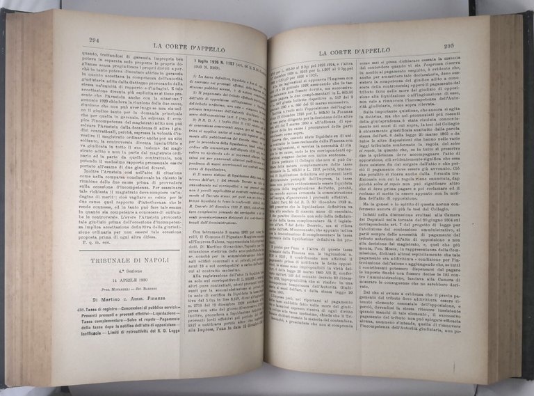 LA CORTE D'APPELLO raccolta di riviste 1929 1932 annate complete …