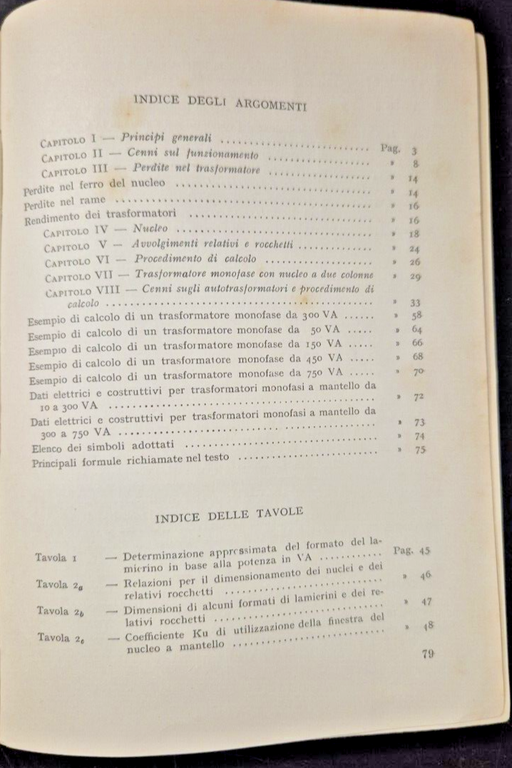 LA COSTRUZIONE E IL CALCOLO DEI PICCOLI TRASFORMATORI di Carbone …