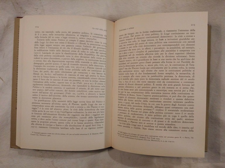 LA CRISI DELLA POLIS Storia Letteratura Filosofia - Bompiani 1979 …