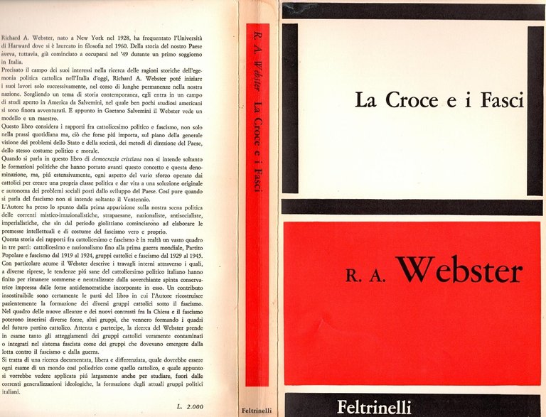 LA CROCE E I FASCI di R A Webster 1964 …