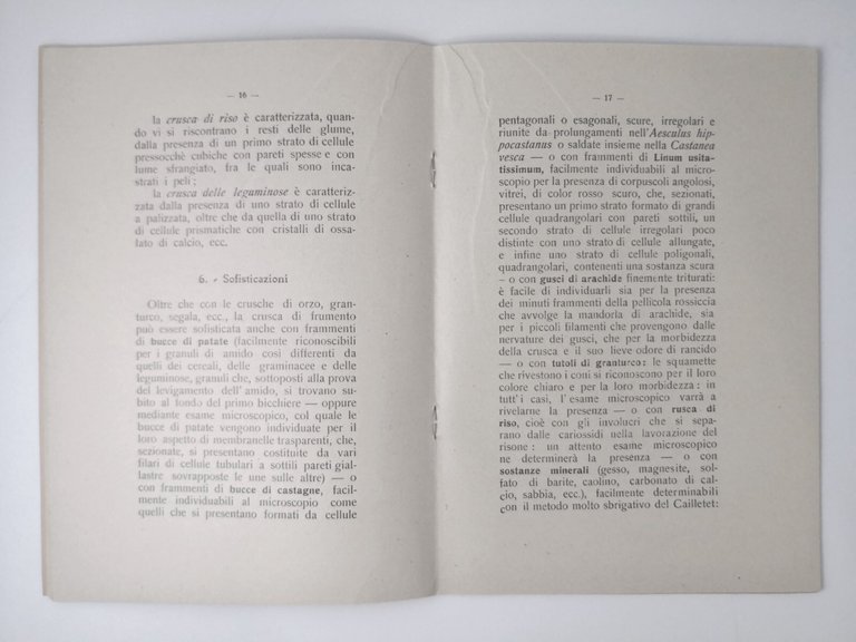 LA CRUSCA DI FRUMENTO di Nicola Checchia 1927 Società Editrice …