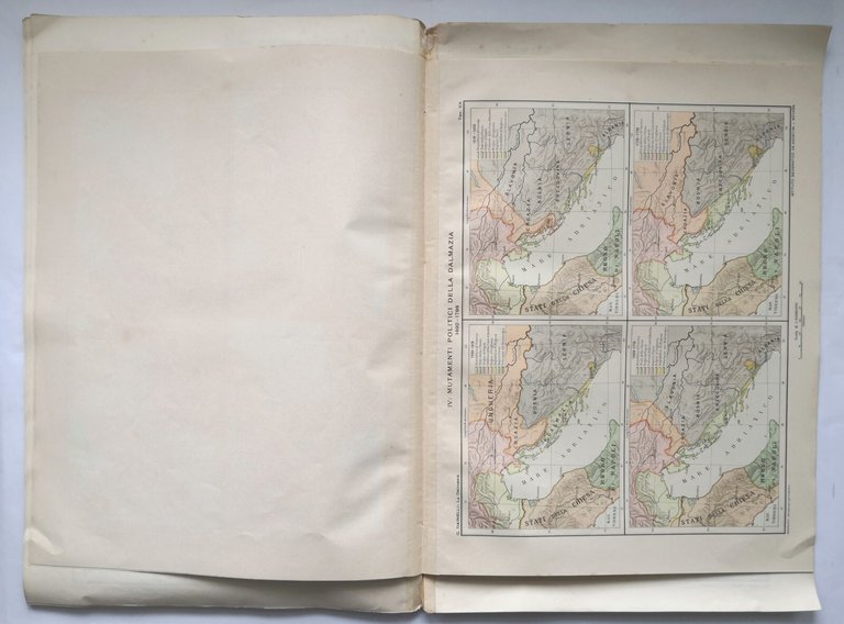 LA DALMAZIA di Giotto Dainelli Atlante 1918 Istituto De Agostini …