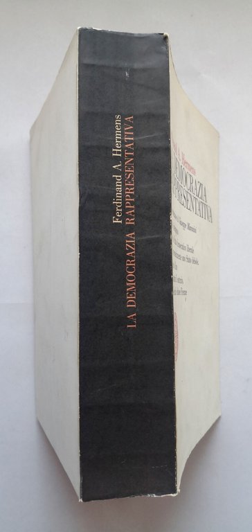 LA DEMOCRAZIA RAPPRESENTATIVA di Ferdinand Hermens 1968 Vallecchi Libro