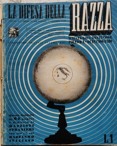 LA DIFESA DELLA RAZZA 1939 40 annata ANNO III giornale …