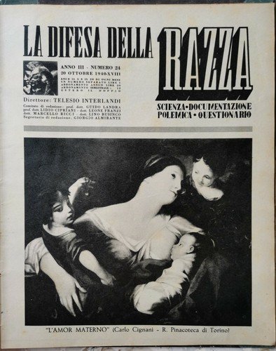 LA DIFESA DELLA RAZZA 1939 40 annata ANNO III giornale …