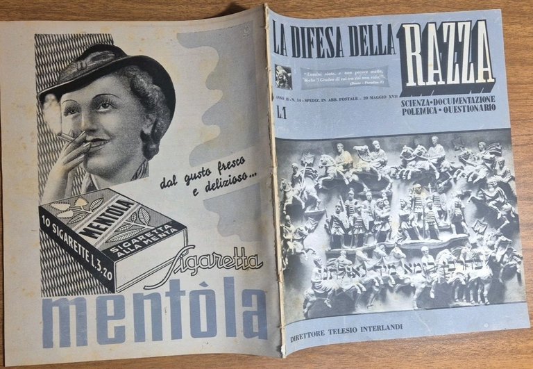 LA DIFESA DELLA RAZZA 1939 ANNO II n 14 Rivista …