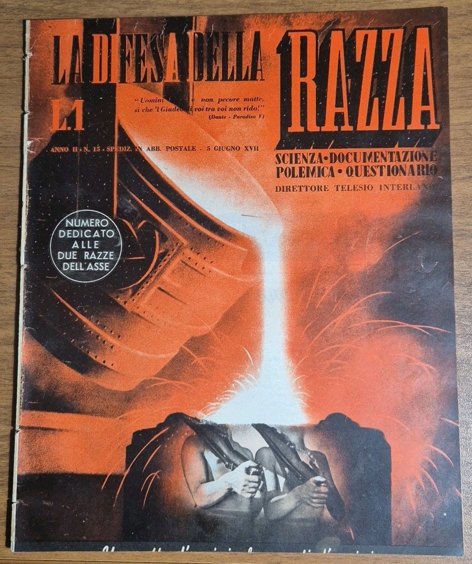 LA DIFESA DELLA RAZZA 1939 ANNO II n 15 Rivista …