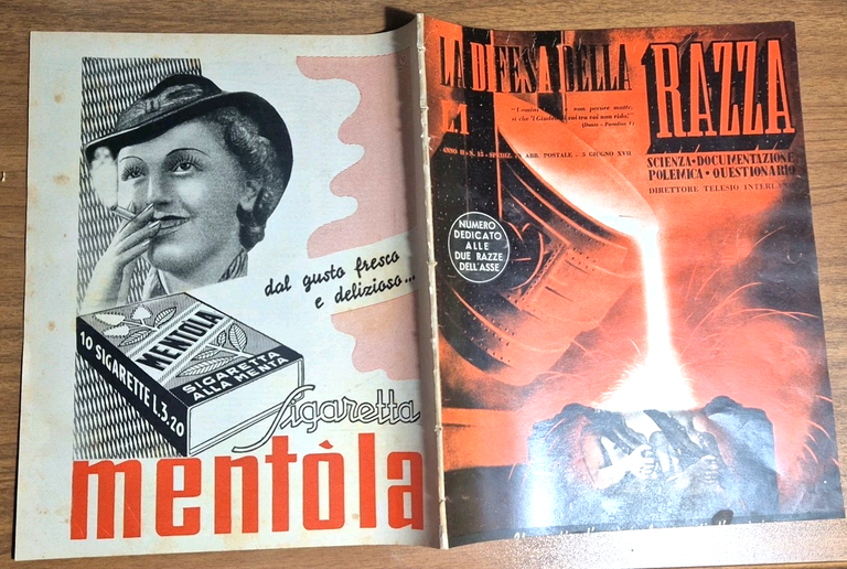 LA DIFESA DELLA RAZZA 1939 ANNO II n 15 Rivista …