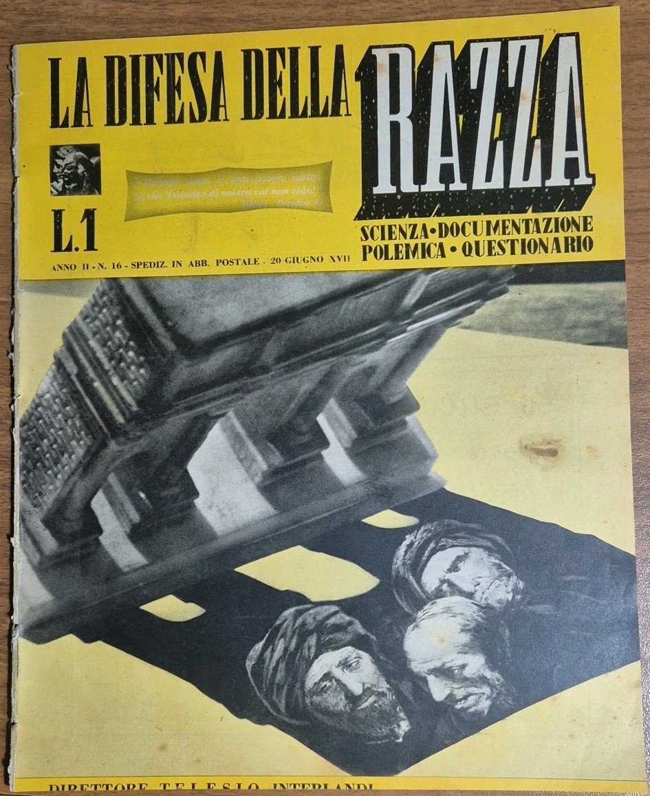LA DIFESA DELLA RAZZA 1939 ANNO II n 16 Rivista …