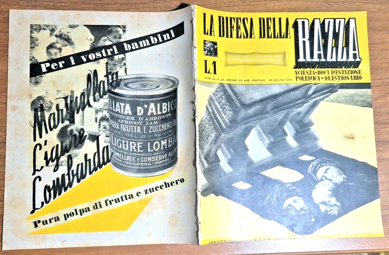LA DIFESA DELLA RAZZA 1939 ANNO II n 16 Rivista …