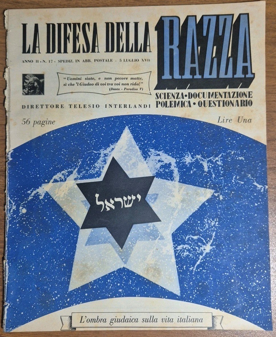 LA DIFESA DELLA RAZZA 1939 ANNO II n 17 Rivista …