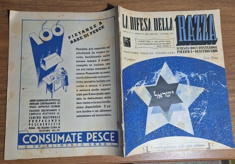 LA DIFESA DELLA RAZZA 1939 ANNO II n 17 Rivista …
