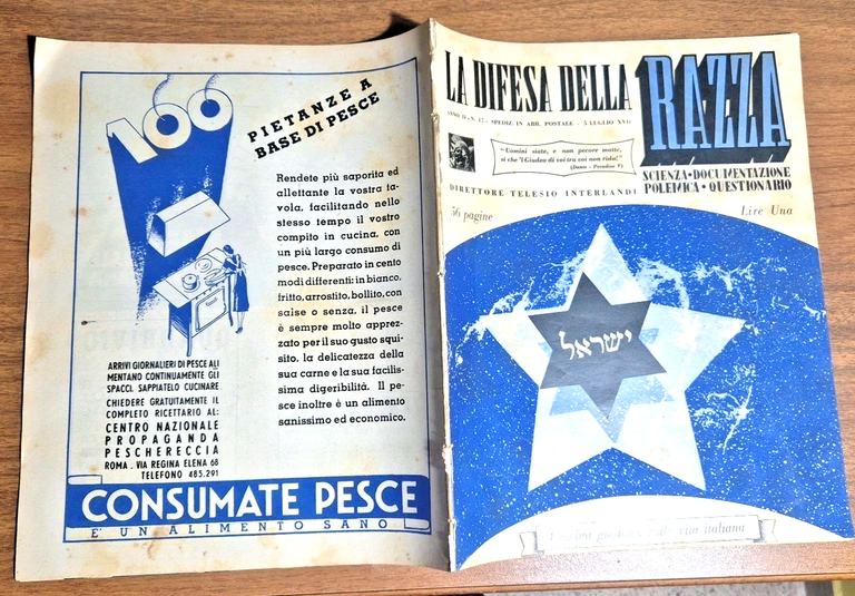 LA DIFESA DELLA RAZZA 1939 ANNO II n 17 Rivista …