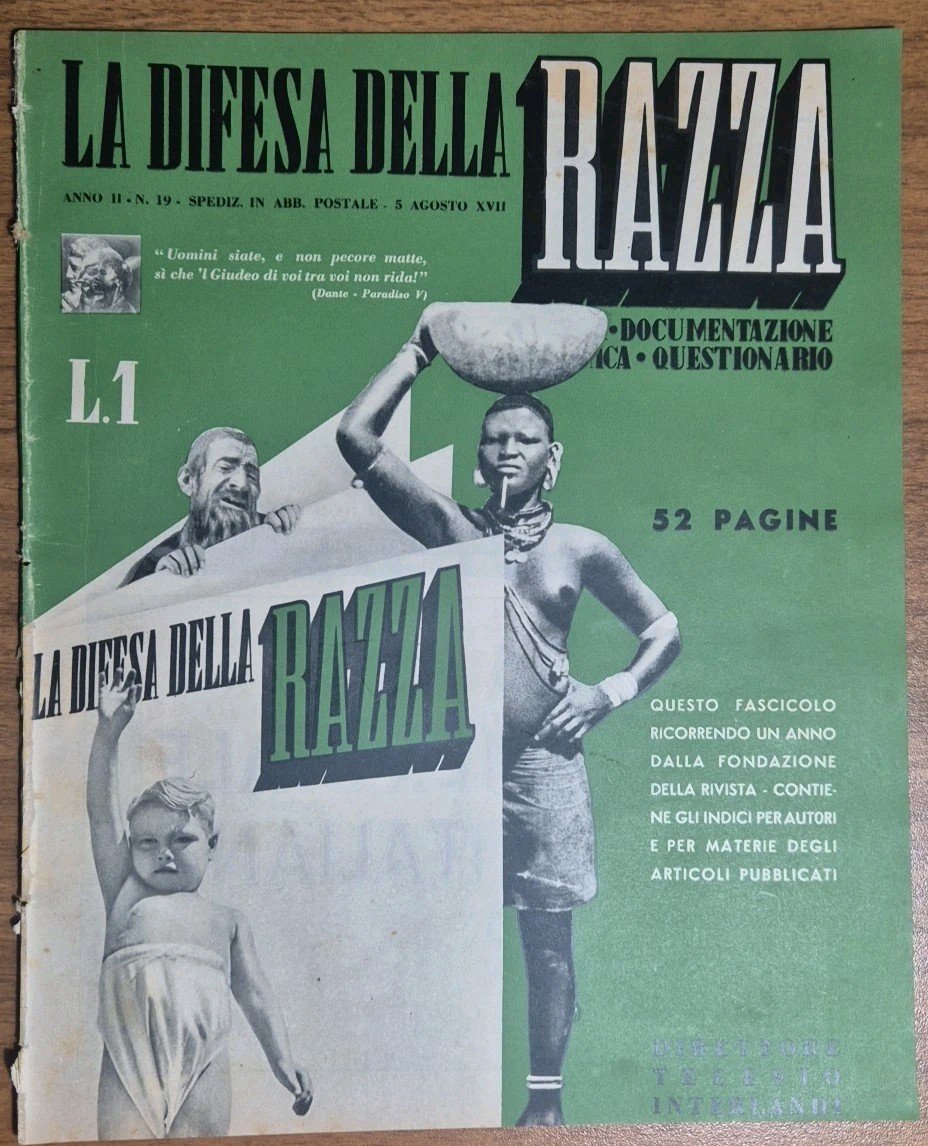 LA DIFESA DELLA RAZZA 1939 ANNO II n 19 Rivista …