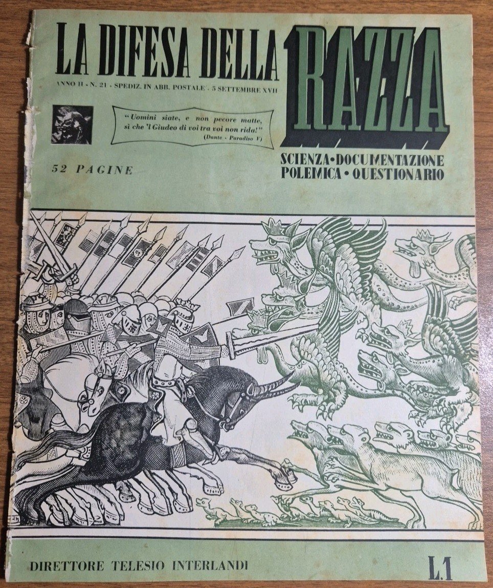 LA DIFESA DELLA RAZZA 1939 ANNO II n 21 Rivista …