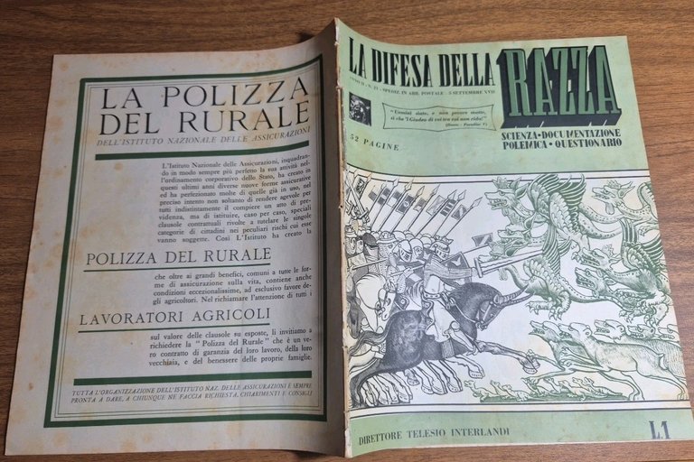 LA DIFESA DELLA RAZZA 1939 ANNO II n 21 Rivista …