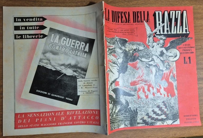 LA DIFESA DELLA RAZZA 1939 ANNO II n 22 Rivista …