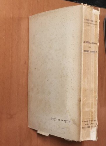 LA DISTILLAZIONE DEL CARBON FOSSILE di Camillo Giordani 1943 Libro …