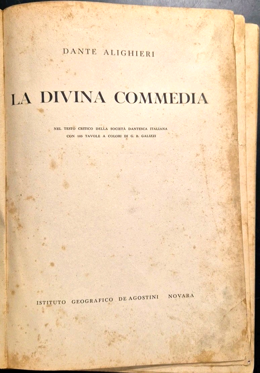LA DIVINA COMMEDIA di Dante Alighieri 105 tavole a colori …