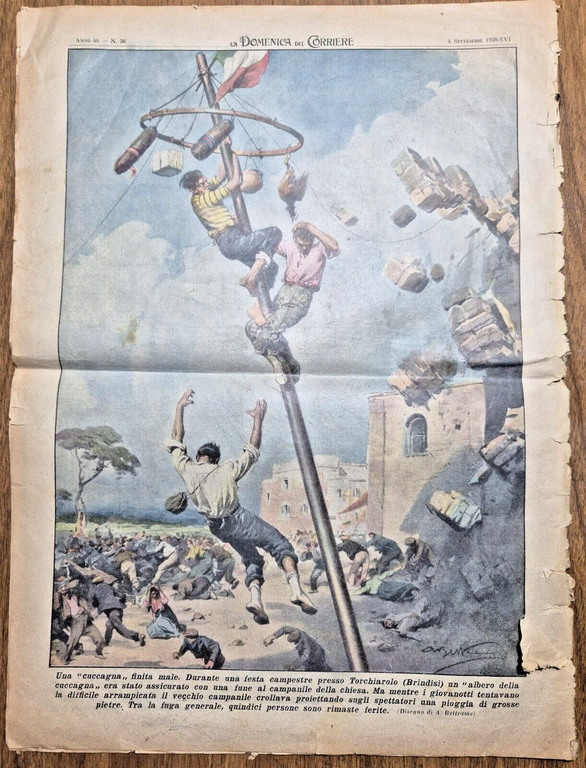 LA DOMENICA DEL CORRIERE 4 settembre 1938 Messa X campo …