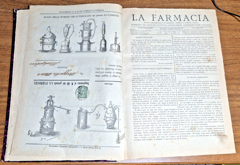 LA FARMACIA Rivista settimanale 1880 annata completa + primi numeri … | Immagine Gallery 2