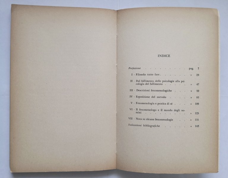 LA FENOMENOLOGIA di Francis Jeanson 1962 Sugar Libro