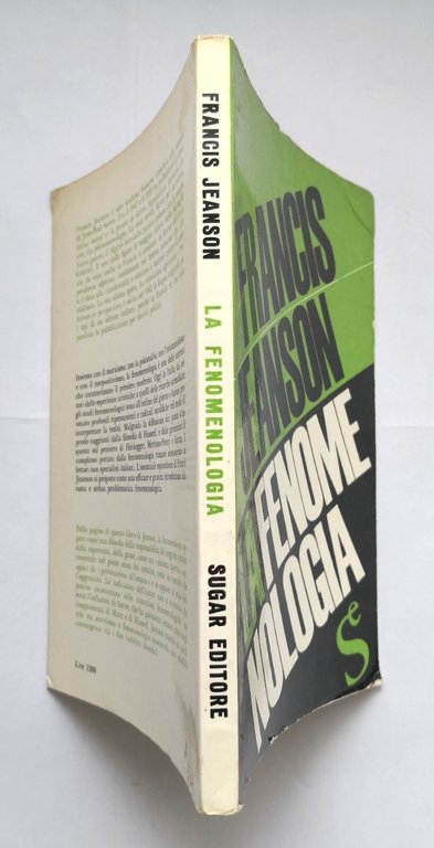 LA FENOMENOLOGIA di Francis Jeanson 1962 Sugar Libro