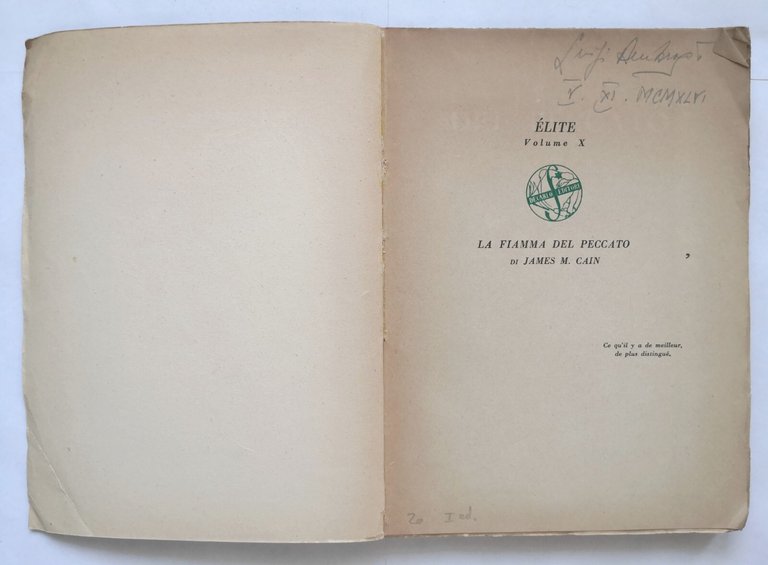 LA FIAMMA DEL PECCATO romanzo di James Cain 1946 De …
