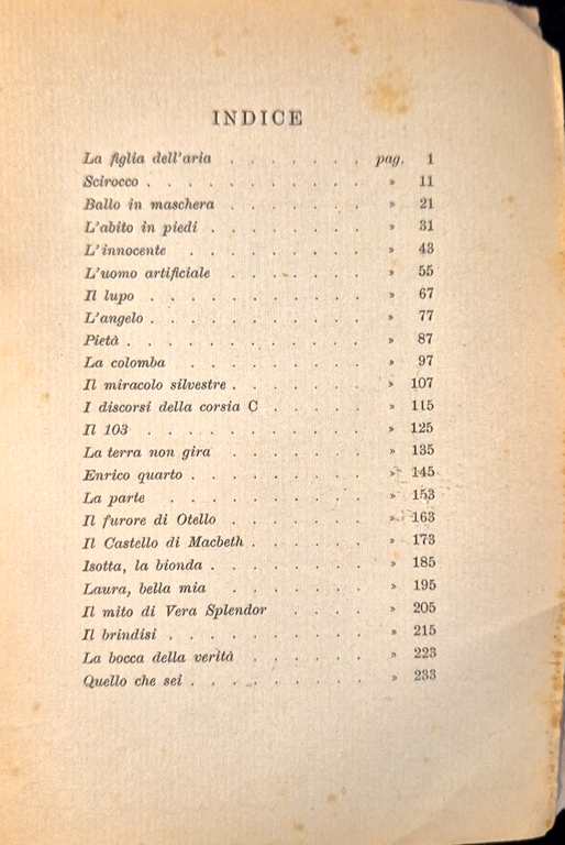 LA FIGLIA DELL'ARIA di Luigi Chiarelli 1939 Valdemaro Vecchi Libro …