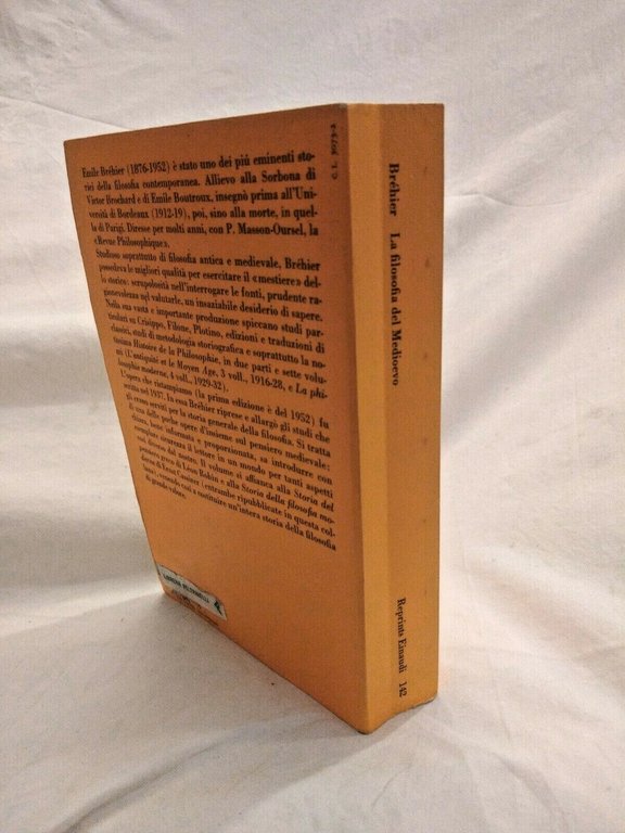 LA FILOSOFIA DEL MEDIOEVO di Emile Brehier 1980 Reprints Einaudi …