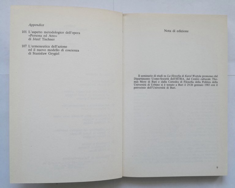 LA FILOSOFIA DI KAROL WOJTYLA di Buttiglione Goriceva e altri …