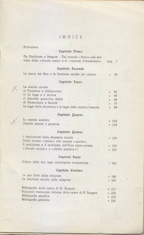 LA FILOSOFIA SOCIALE DI HENRI BERGSON di Matteo Fabris 1966 …