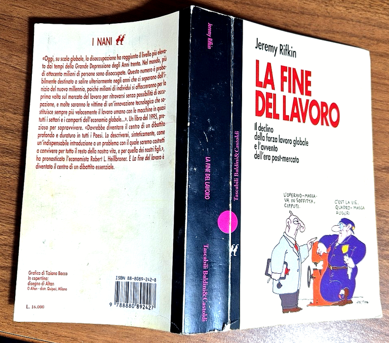 LA FINE DEL LAVORO di Jeremy Rifkin 1997 Baldini e …