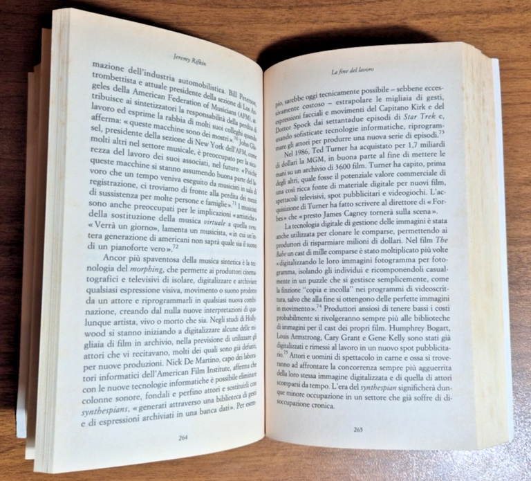 LA FINE DEL LAVORO di Jeremy Rifkin 1997 Baldini e …