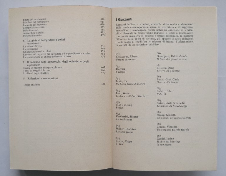 LA FOTOGRAFIA A COLORI nuove tecniche di Andreas Feininger 1977 …