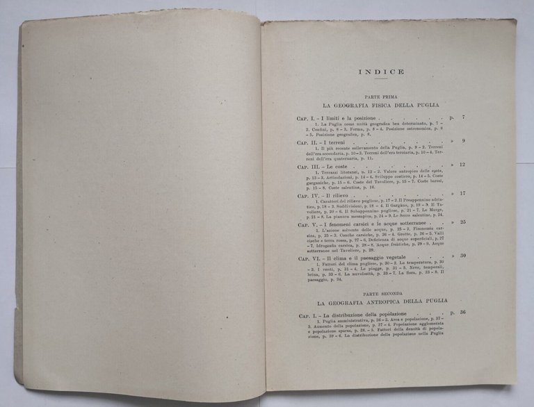 LA GEOGRAFIA DELLA PUGLIA di Carmelo Colamonico 1926 Editrice Cressati …