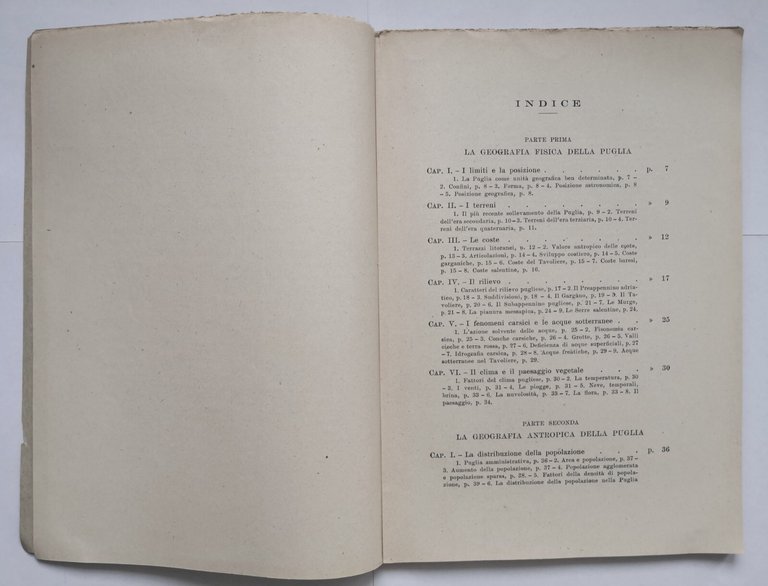 LA GEOGRAFIA DELLA PUGLIA di Carmelo Colamonico 1926 Editrice Cressati …