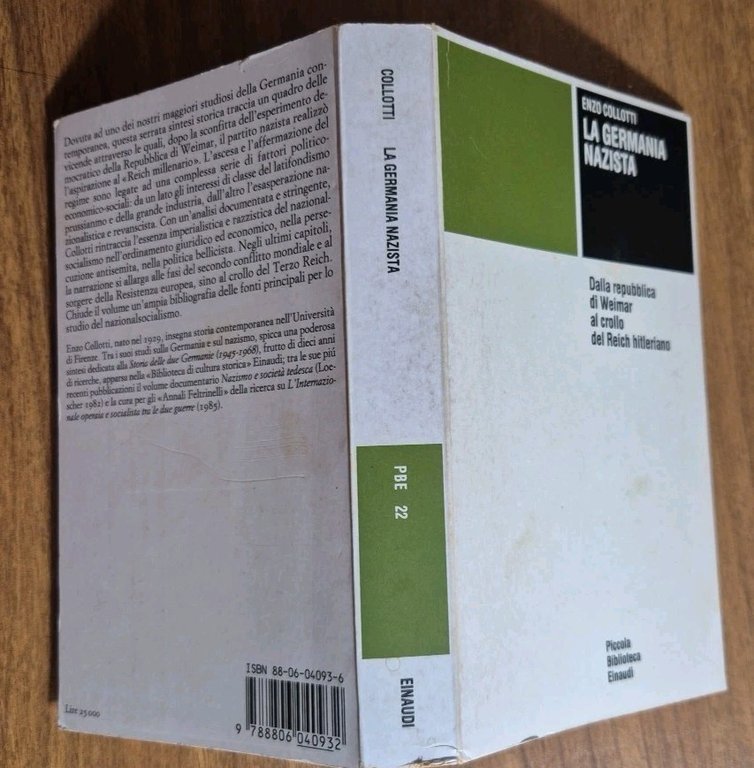 LA GERMANIA NAZISTA di Enzo Collotti 1962 Einaudi Libro repubblica …