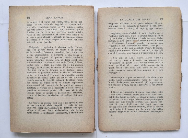 LA GLORIA DEL NULLA di Jaen Lahor Libro Editore Carabba …