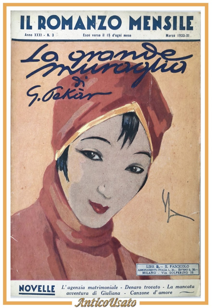 LA GRANDE MURAGLIA di G Pekar marzo 1933 IL ROMANZO …