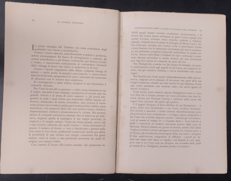 LA GUERRA D'ETIOPIA di Pietro Badoglio 1936 Mondadori Libro fascismo …