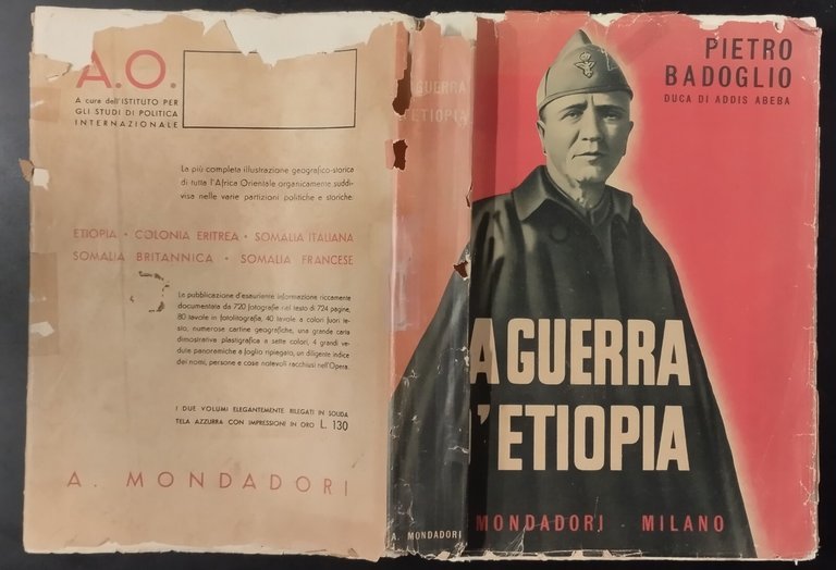 LA GUERRA D'ETIOPIA di Pietro Badoglio 1936 Mondadori Libro fascismo …